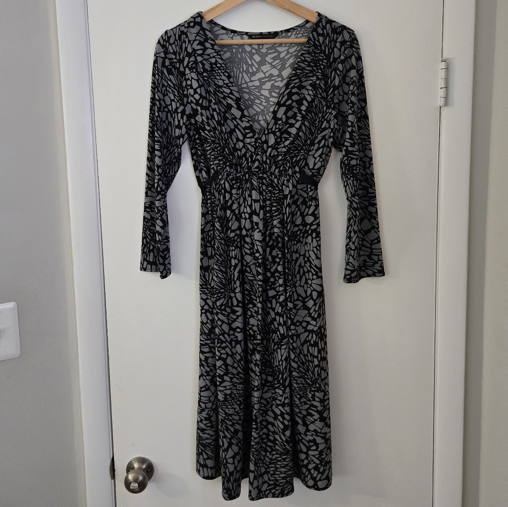 Bcbg Empire Waist Stretch Midi Dress Size M